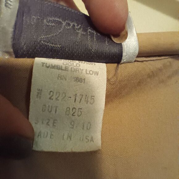 Vintage Via Sant Andrea Jumper Dress-Size 9/10-Pockets-1990s-Adjustable Back - Picture 9 of 9